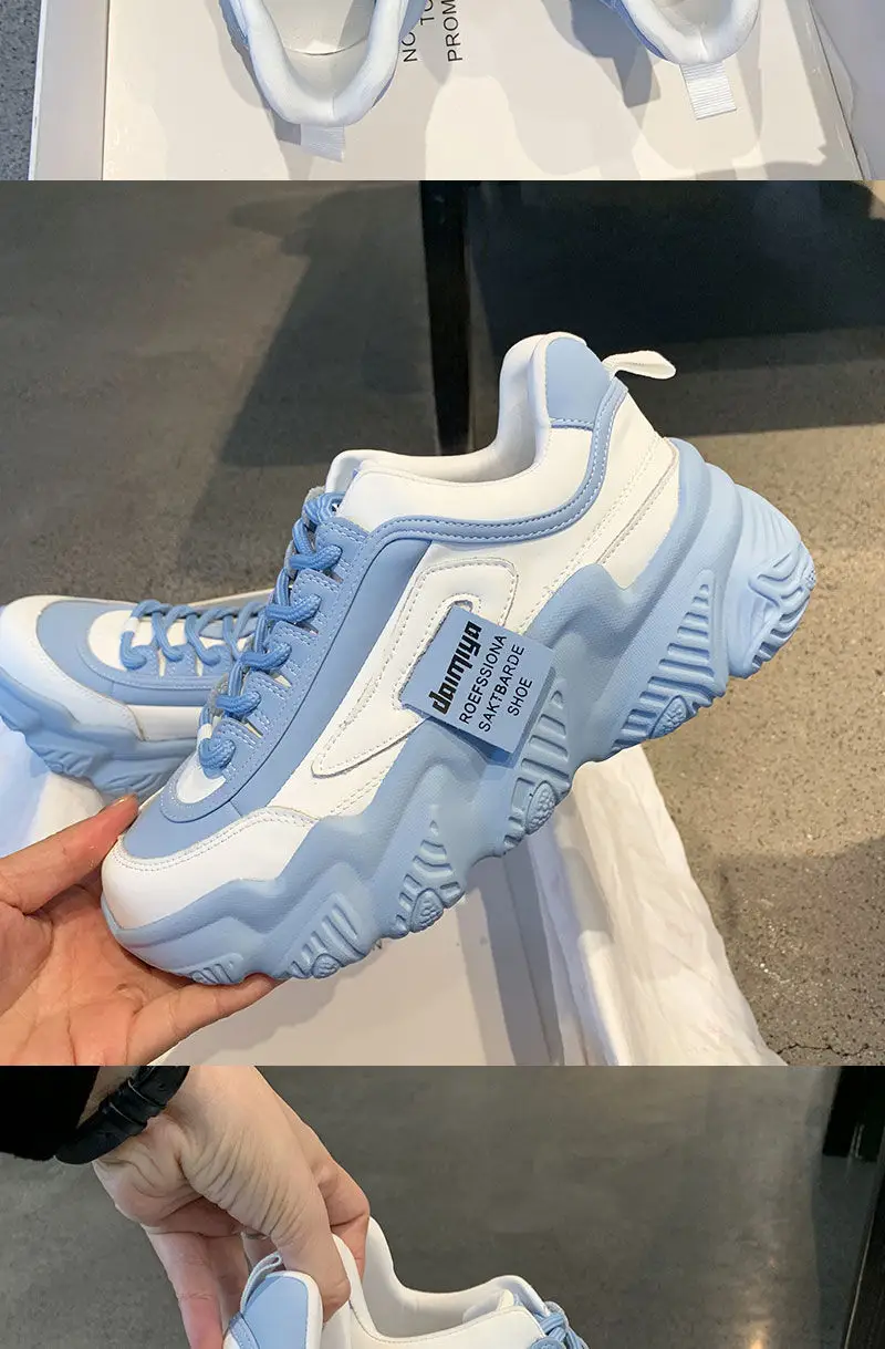 K-Style of 2025 Spring & Fall Harajuku Internet Celebrity Dad Shoes for Women Ins Trbottomy Versatile Casual Thick-Soled Sports Shoes for Women — feature 4