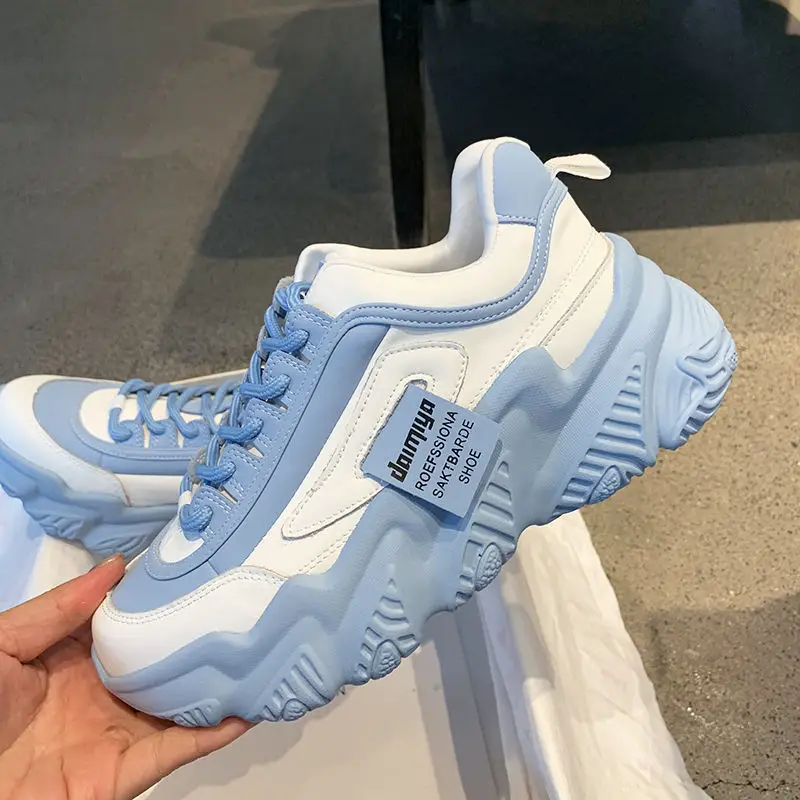 K-Style of 2025 Spring & Fall Harajuku Internet Celebrity Dad Shoes for Women Ins Trbottomy Versatile Casual Thick-Soled Sports Shoes for Women - Image 2