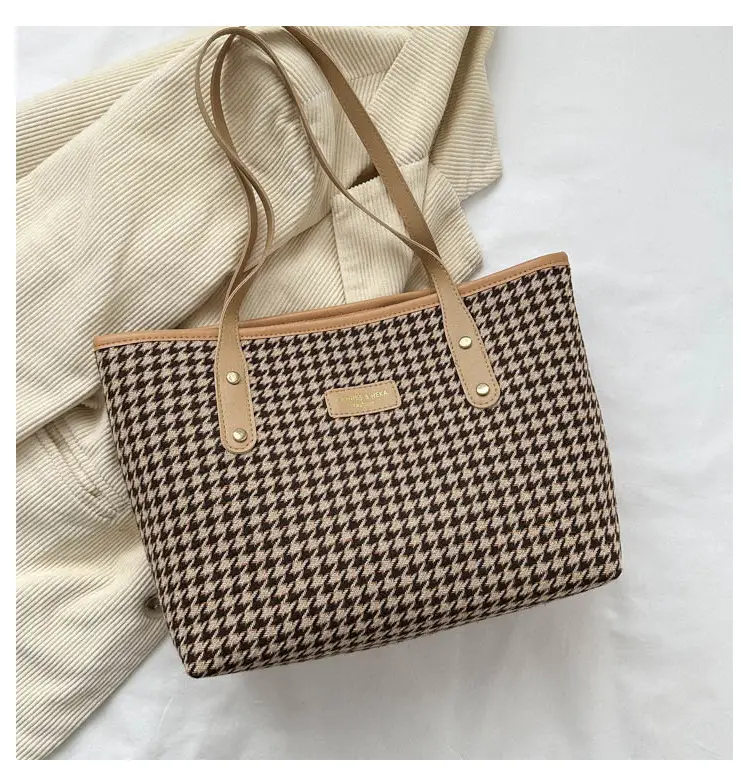 2023 Houndstooth Tote Bags Large Capacity Casual Fashion — feature 22
