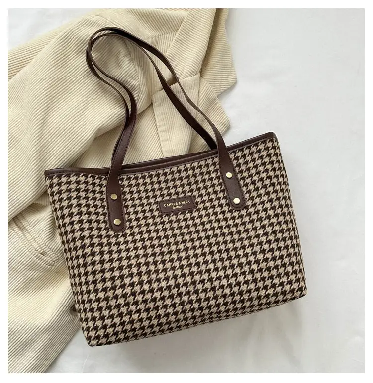 2023 Houndstooth Tote Bags Large Capacity Casual Fashion — feature 26