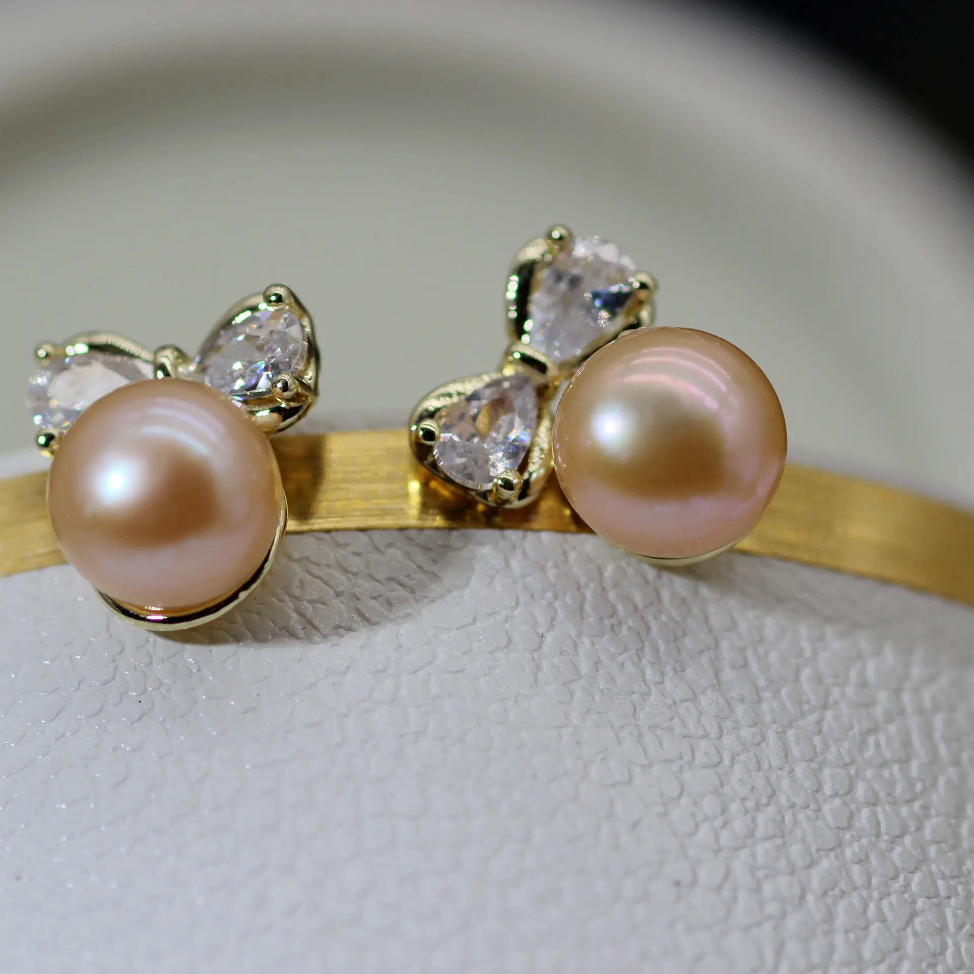 S925 Pearl Bow Earrings for Women