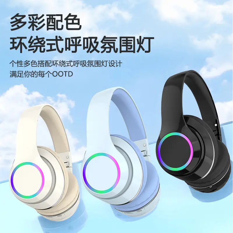 Over-Ear Bluetooth Headphones with RGB Lights - Image 7
