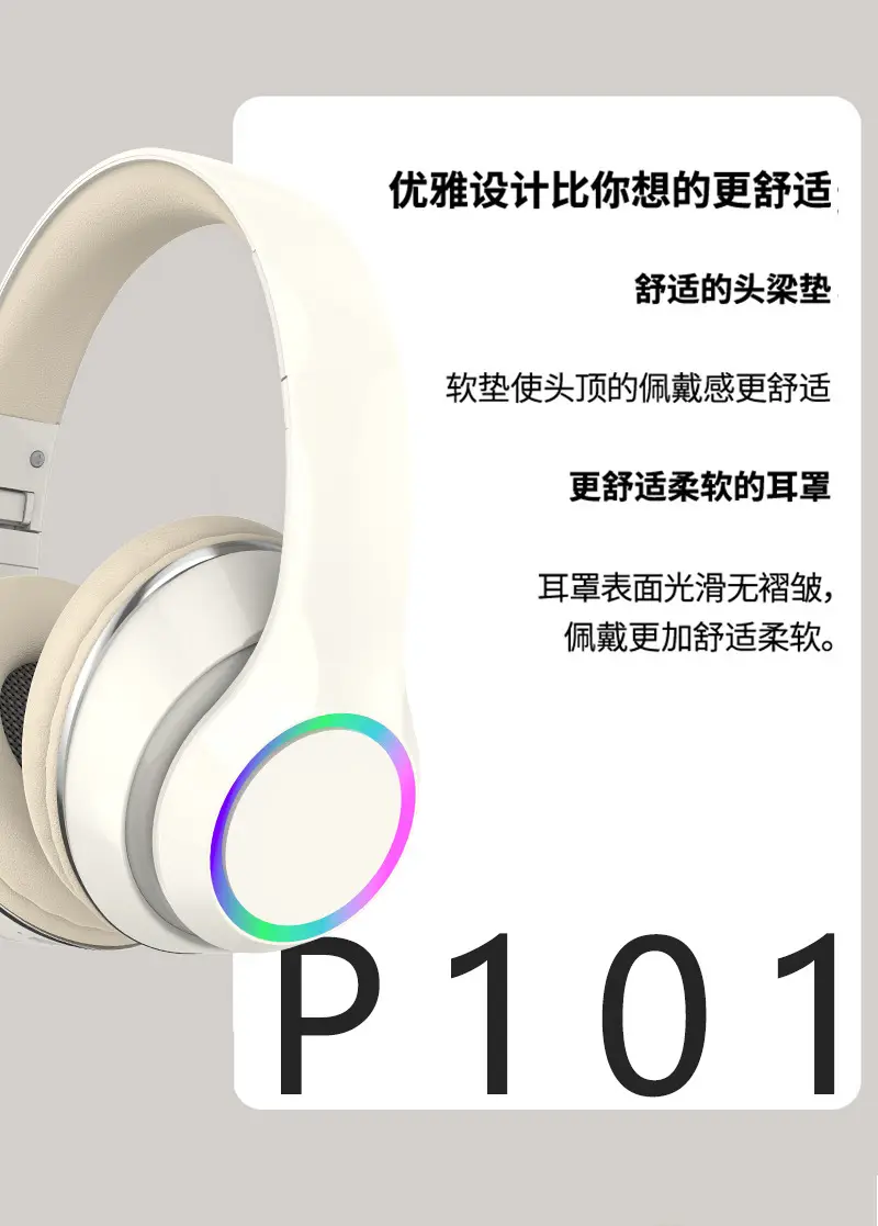 Over-Ear Bluetooth Headphones with RGB Lights — feature 12