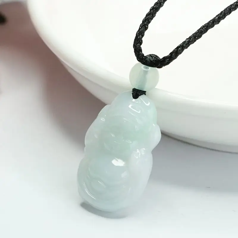 Guan Yu Jade Pendant Necklace White Jade Wealth Necklace - Image 4
