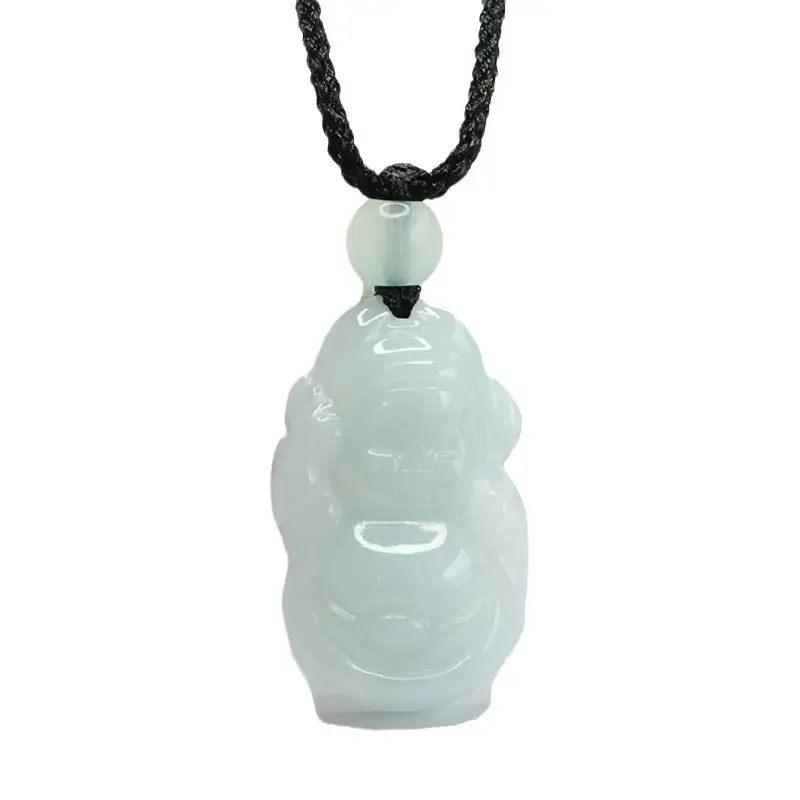 Guan Yu Jade Pendant Necklace White Jade Wealth Necklace - Image 6