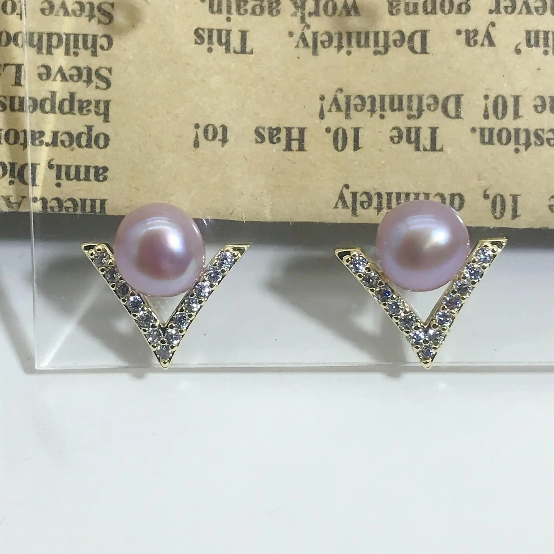 S925 Silver Pearl Zircon Geometry Earrings - Image 5