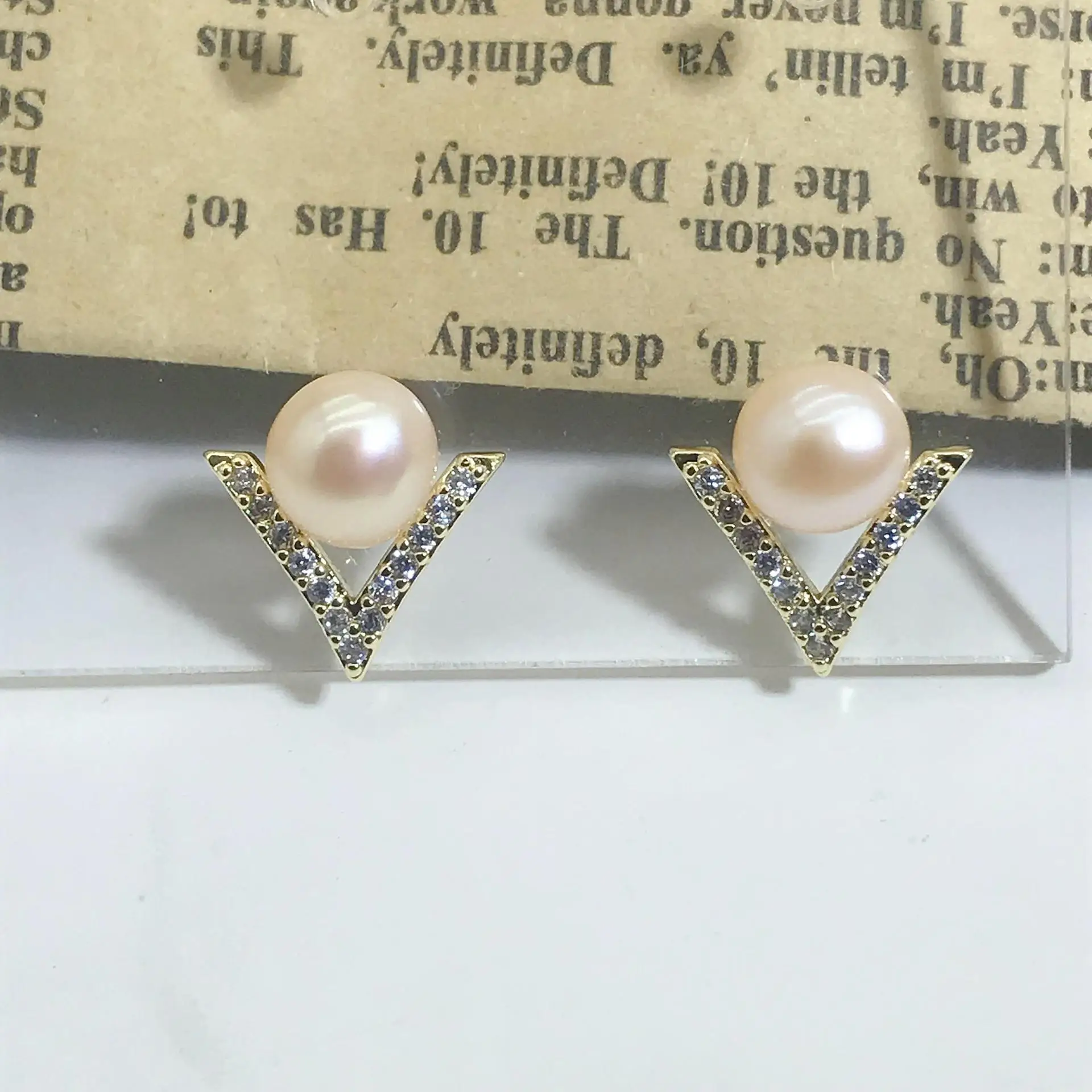 S925 Silver Pearl Zircon Geometry Earrings - Image 6