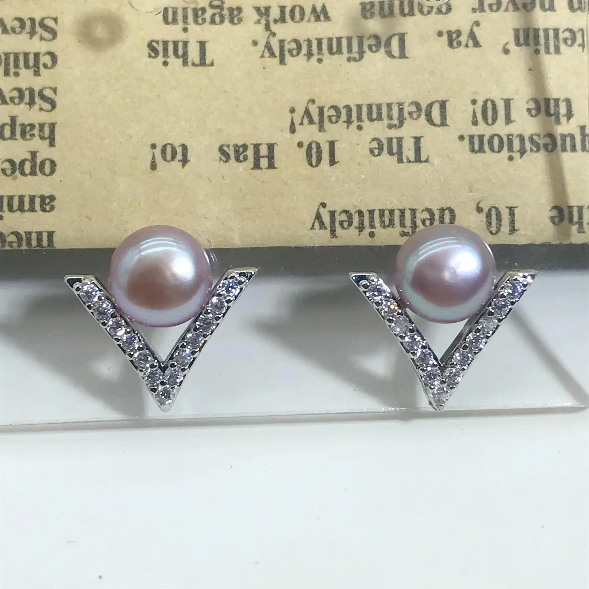 S925 Silver Pearl Zircon Geometry Earrings — feature 10