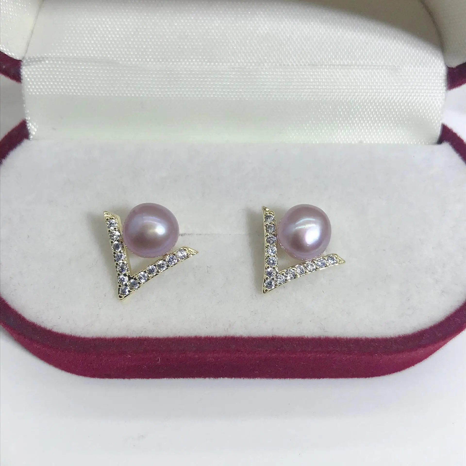 S925 Silver Pearl Zircon Geometry Earrings — feature 16