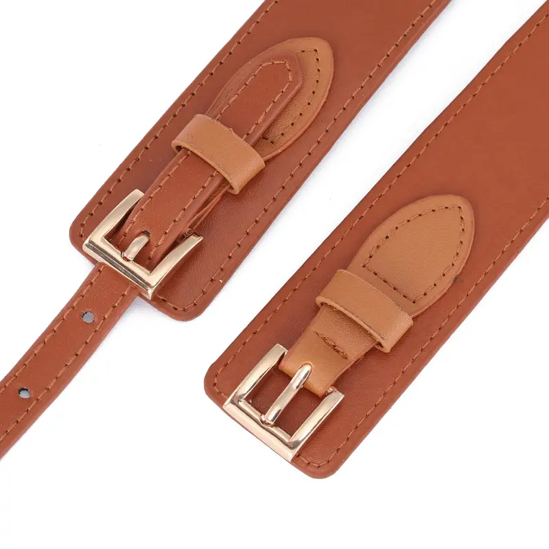 Women's Adjustable PU Belt with Double Pin Buckle