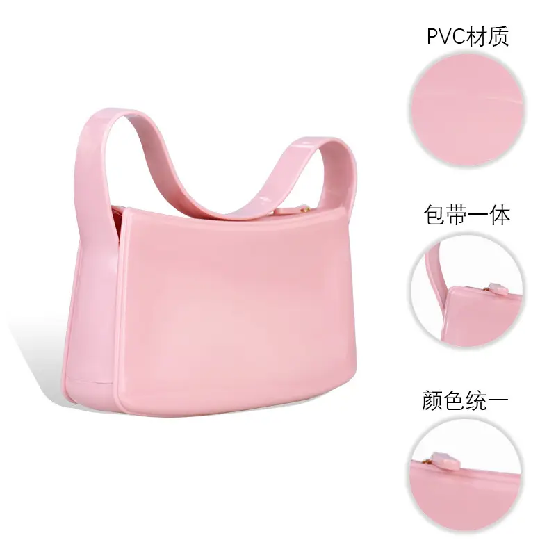 Pink PVC Shoulder Bag for Women