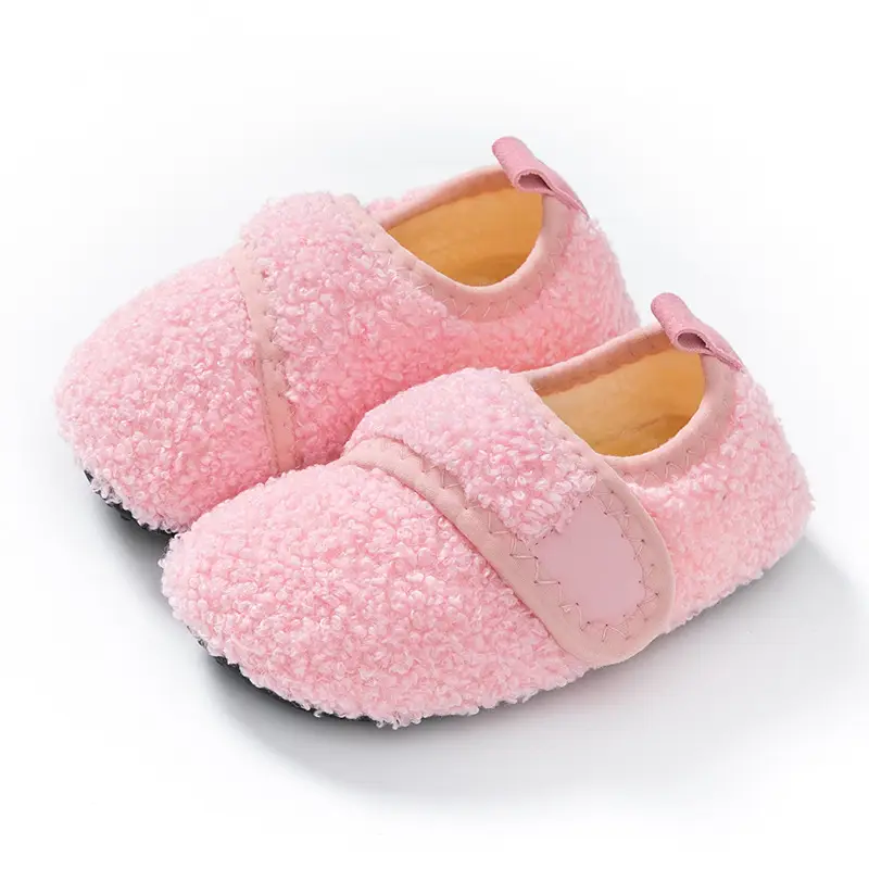 Parent-Kids Floor Shoes, Autumn and Winter Thickeneded Kidsren's Cotton Slippers, Cool and Non-Slip Toddler Soft-Soled Couple's Velvet Floor Socks