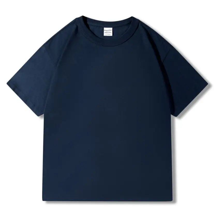 300g Cotton Grey Round Neck T-Shirt - Image 14