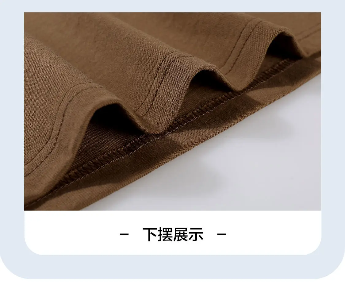 300g Cotton Grey Round Neck T-Shirt — feature 21