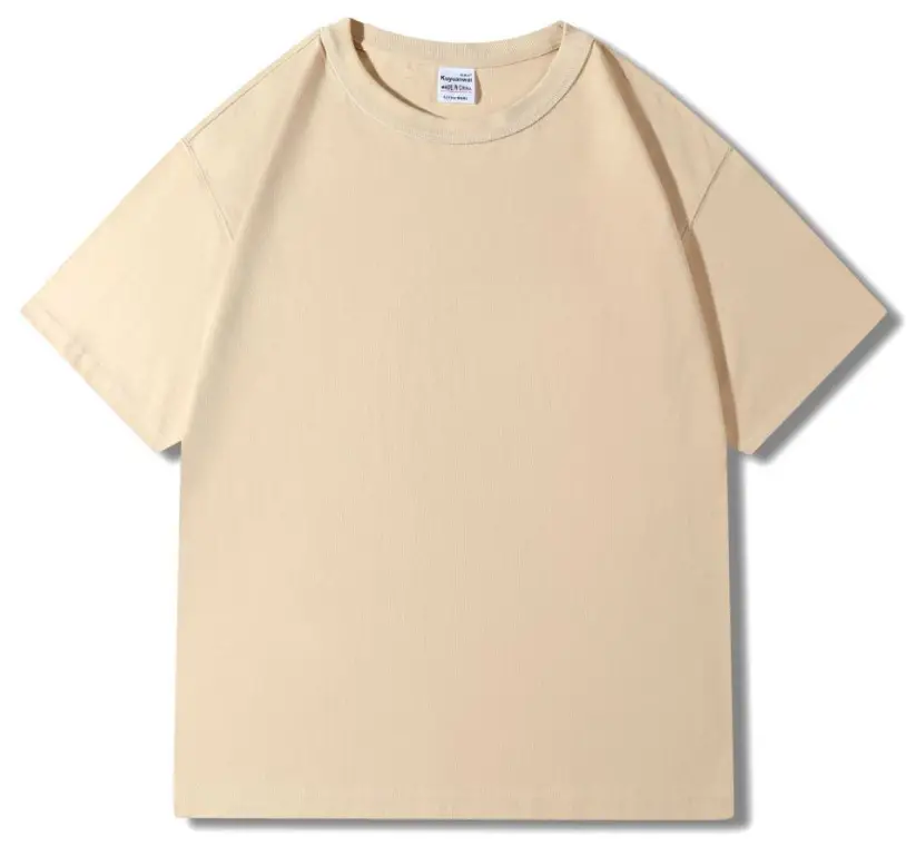 300g Cotton Grey Round Neck T-Shirt - Image 5