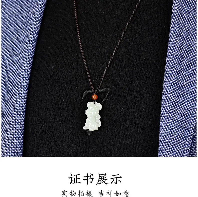 Afghan Jade Rat Cow Pendant for Men Women — feature 17