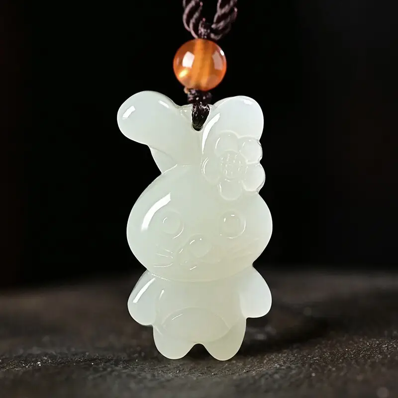 Afghan Jade Rat Cow Pendant for Men Women