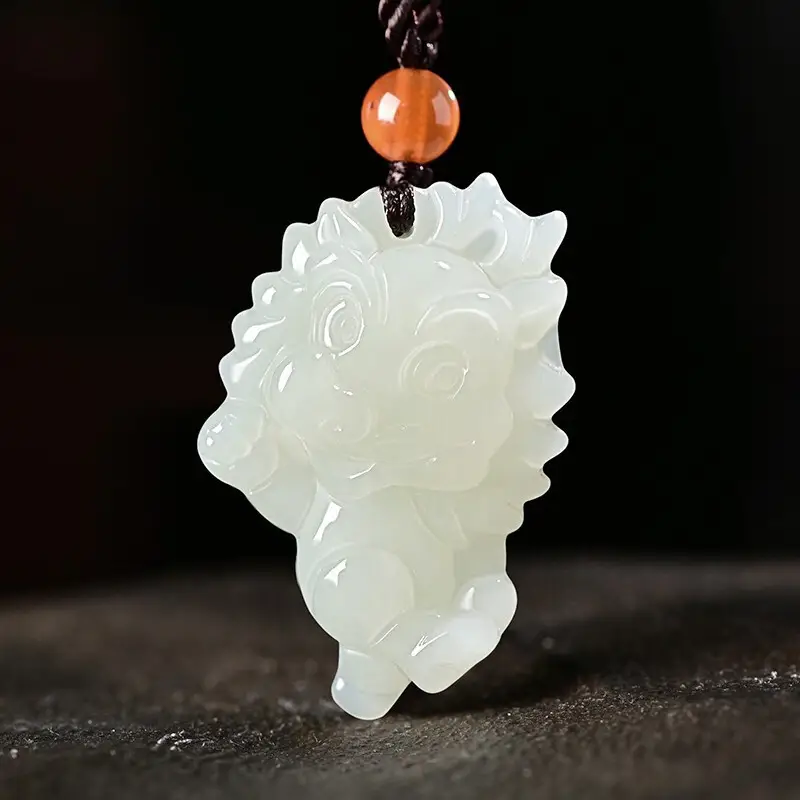Afghan Jade Rat Cow Pendant for Men Women