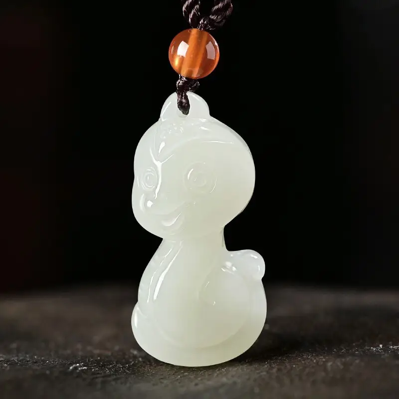 Afghan Jade Rat Cow Pendant for Men Women