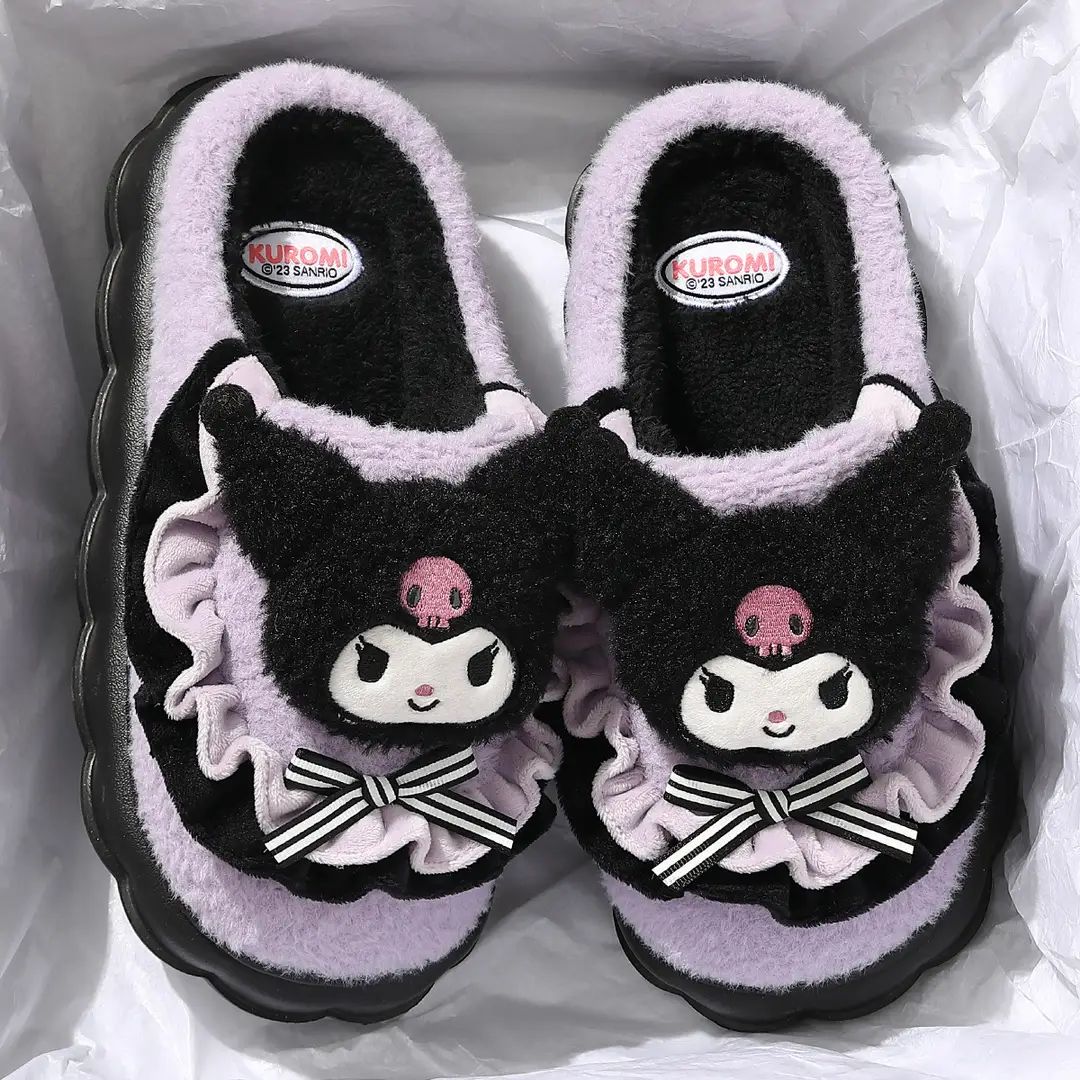 KT cat cotton slippers women's autumn and winter 2023 new indoor home warm confinement non-slip household plush slippers - Image 5
