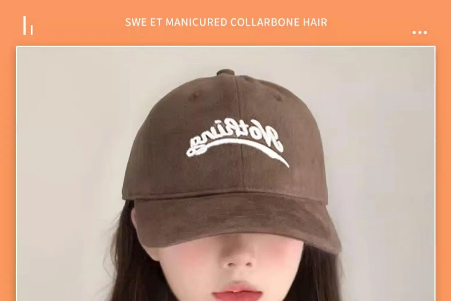 Women's Wool Wool Cap Wig Long Curly Hair Natural Brown — feature 1