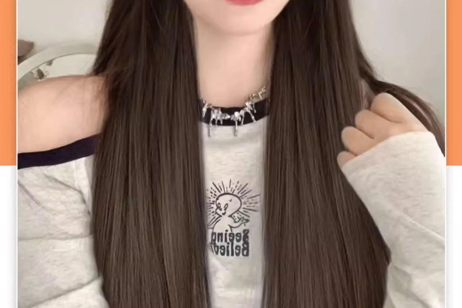 Women's Wool Wool Cap Wig Long Curly Hair Natural Brown — feature 2