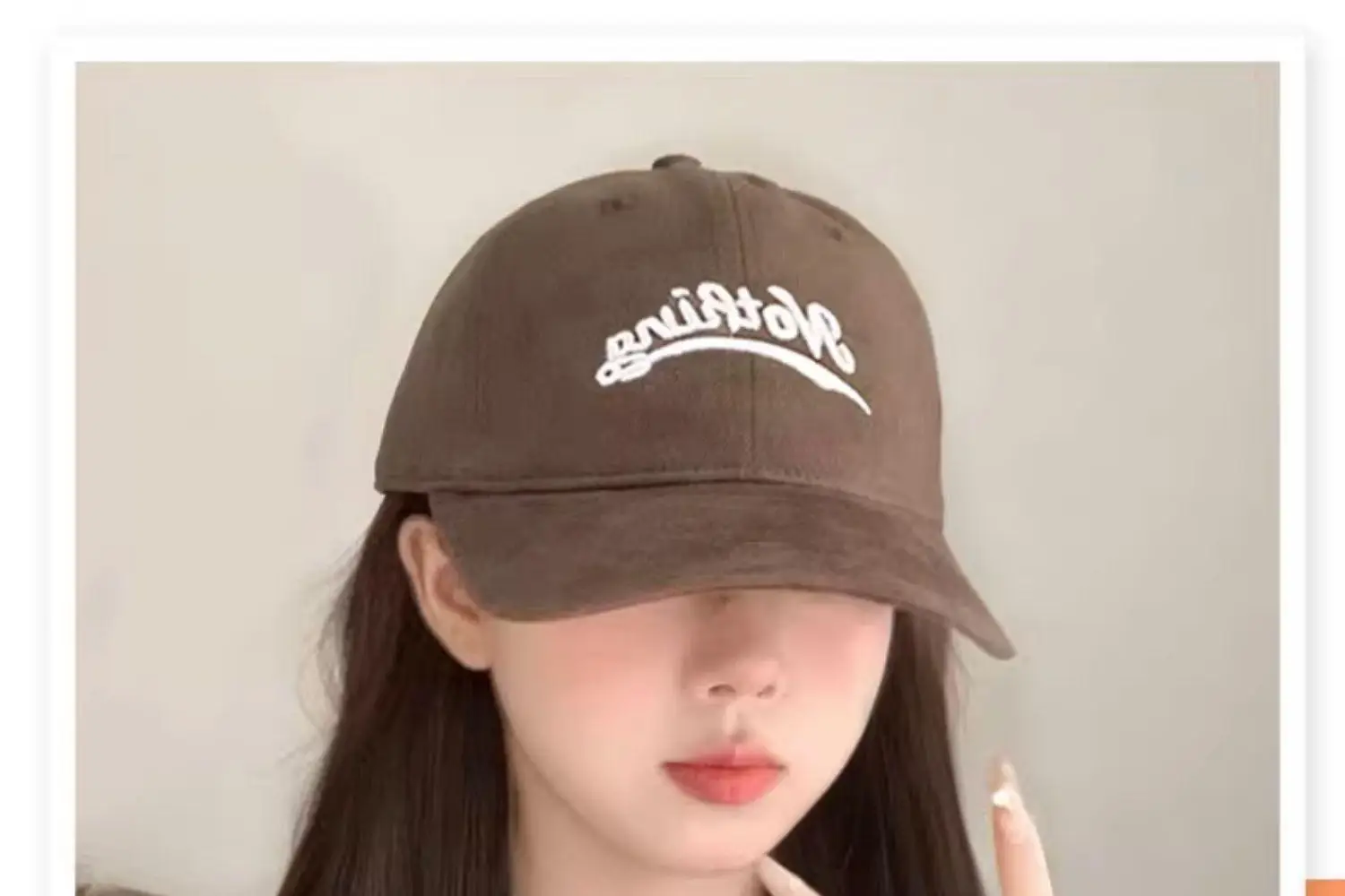 Women's Wool Wool Cap Wig Long Curly Hair Natural Brown — feature 24
