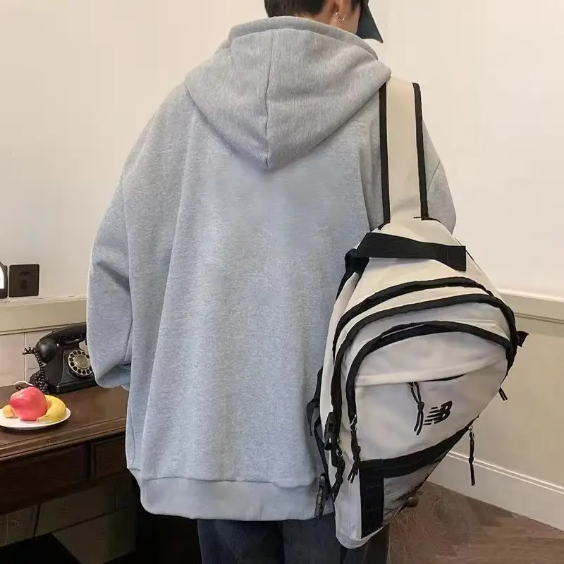 Plus Size White Hooded Sweater Jacket for Men Women — feature 10