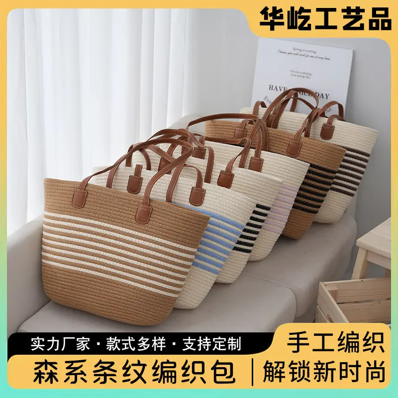 Korean Cotton Shoulder Bag for Daily Commute & Travel