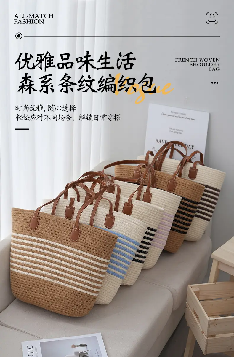 Korean Cotton Shoulder Bag for Daily Commute & Travel — feature 1