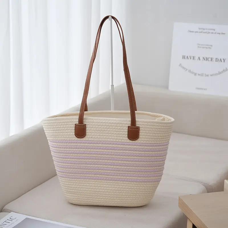 Korean Cotton Shoulder Bag for Daily Commute & Travel