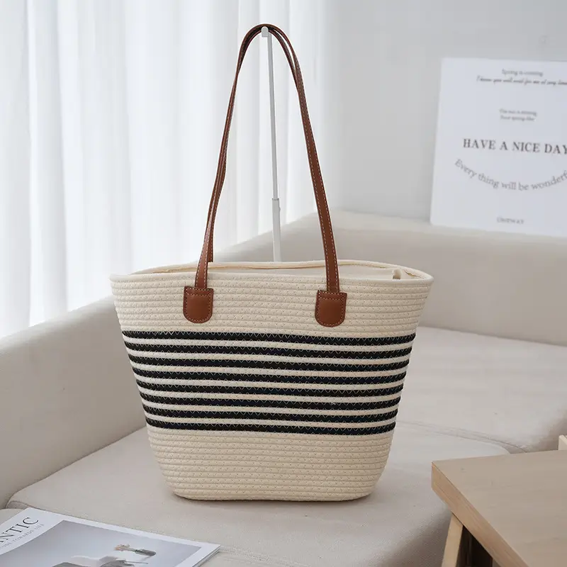 Korean Cotton Shoulder Bag for Daily Commute & Travel