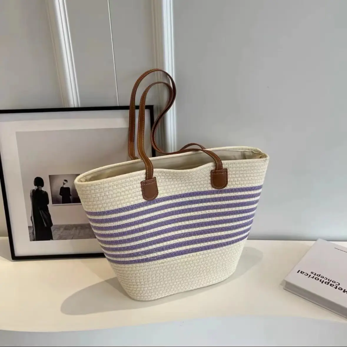 Korean Cotton Shoulder Bag for Daily Commute & Travel