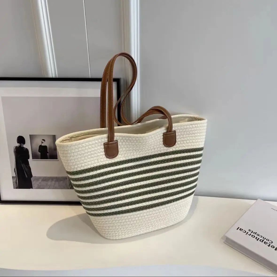 Korean Cotton Shoulder Bag for Daily Commute & Travel