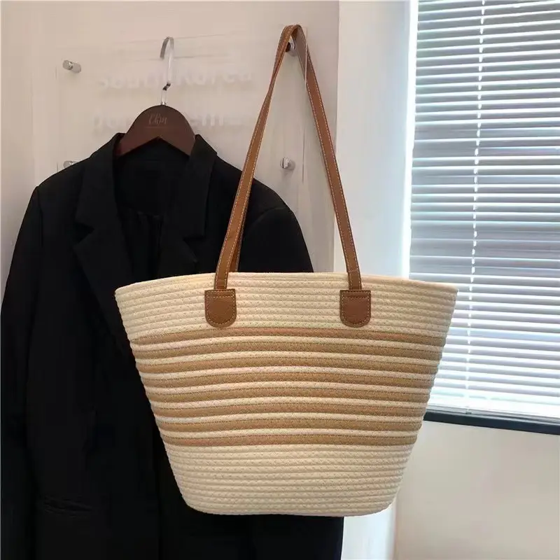 Korean Cotton Shoulder Bag for Daily Commute & Travel