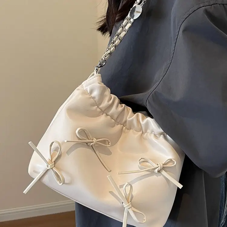 Pink Embroidered Chain Crossbody Bag for Women - Image 7