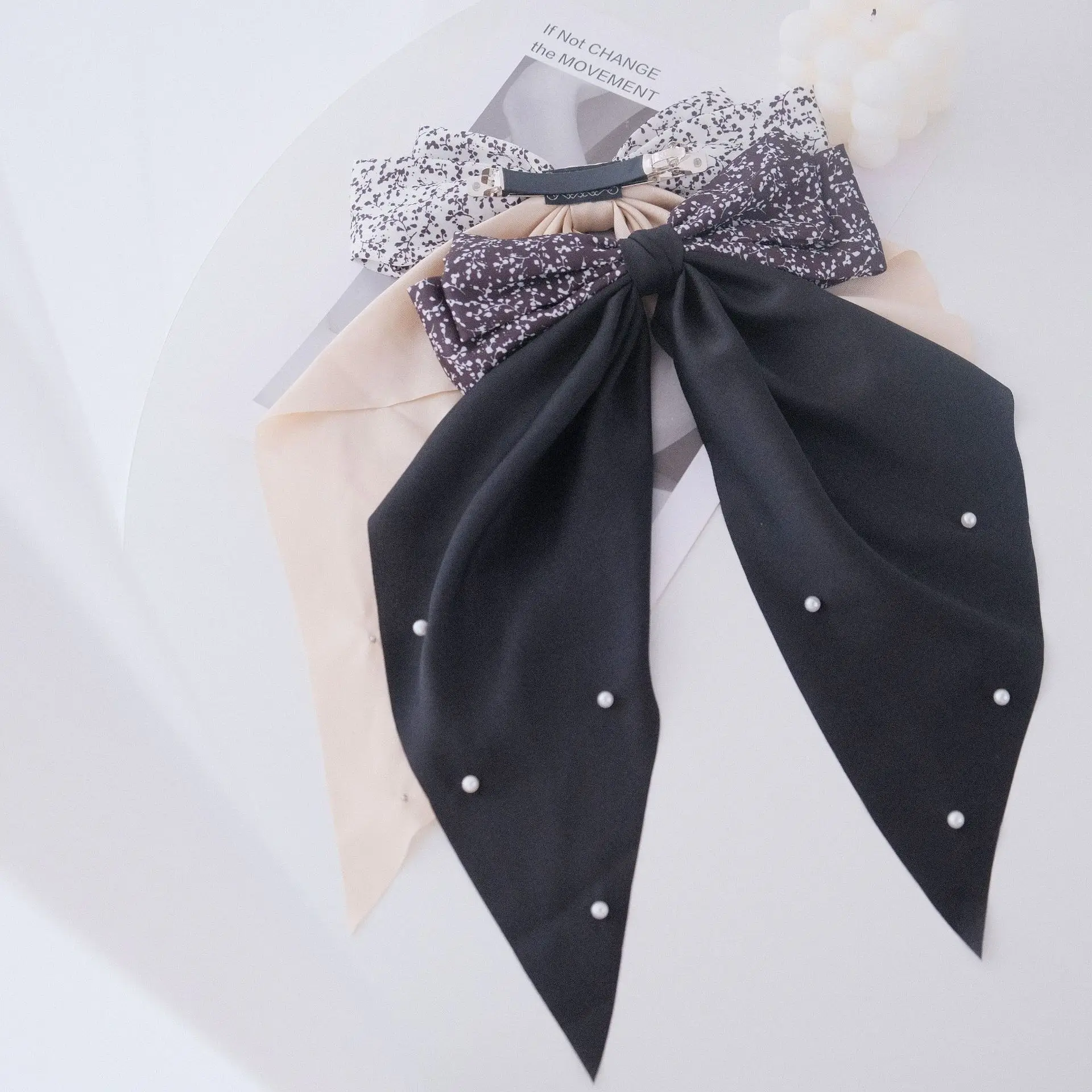 Black Retro Bow Hairpin for Women — feature 10