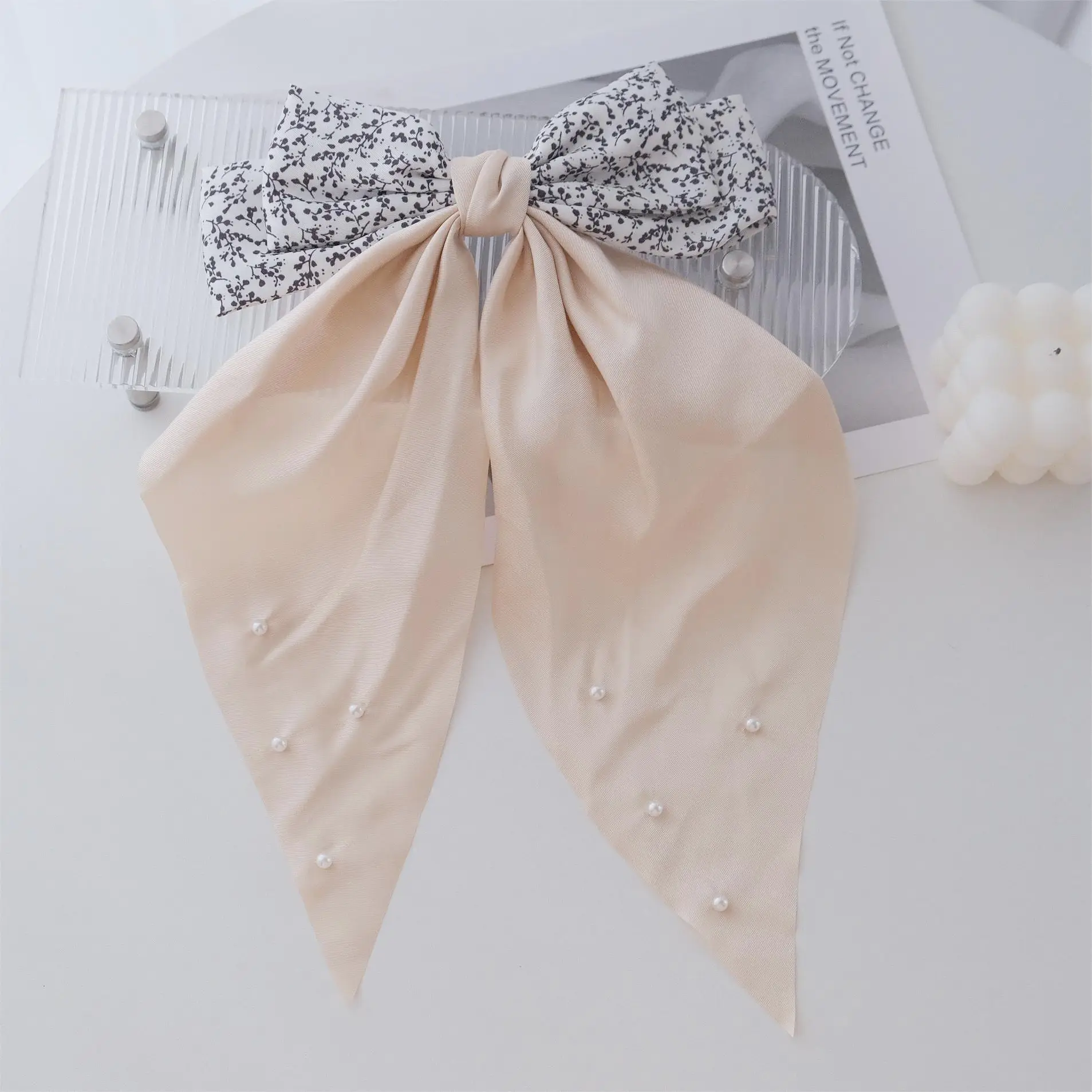 Black Retro Bow Hairpin for Women — feature 13