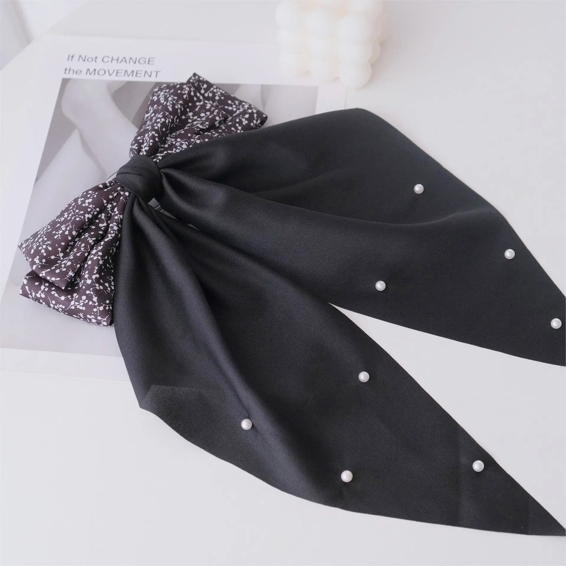 Black Retro Bow Hairpin for Women — feature 14