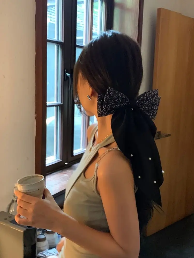 Black Retro Bow Hairpin for Women — feature 6