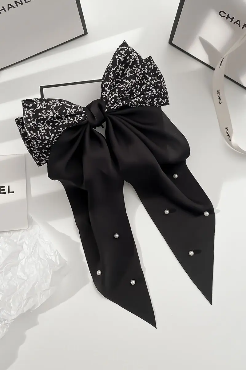 Black Retro Bow Hairpin for Women — feature 7