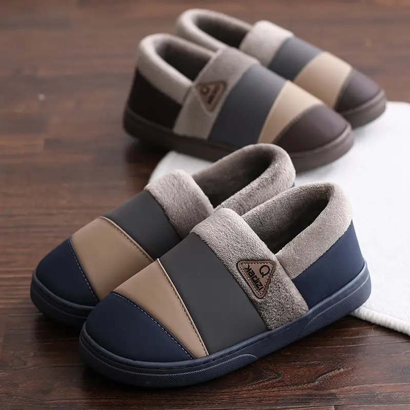 Lidani cotton shoes men's winter waterproof outdoor warm indoor home non-slip extra large size 50-51 men's cotton slippers