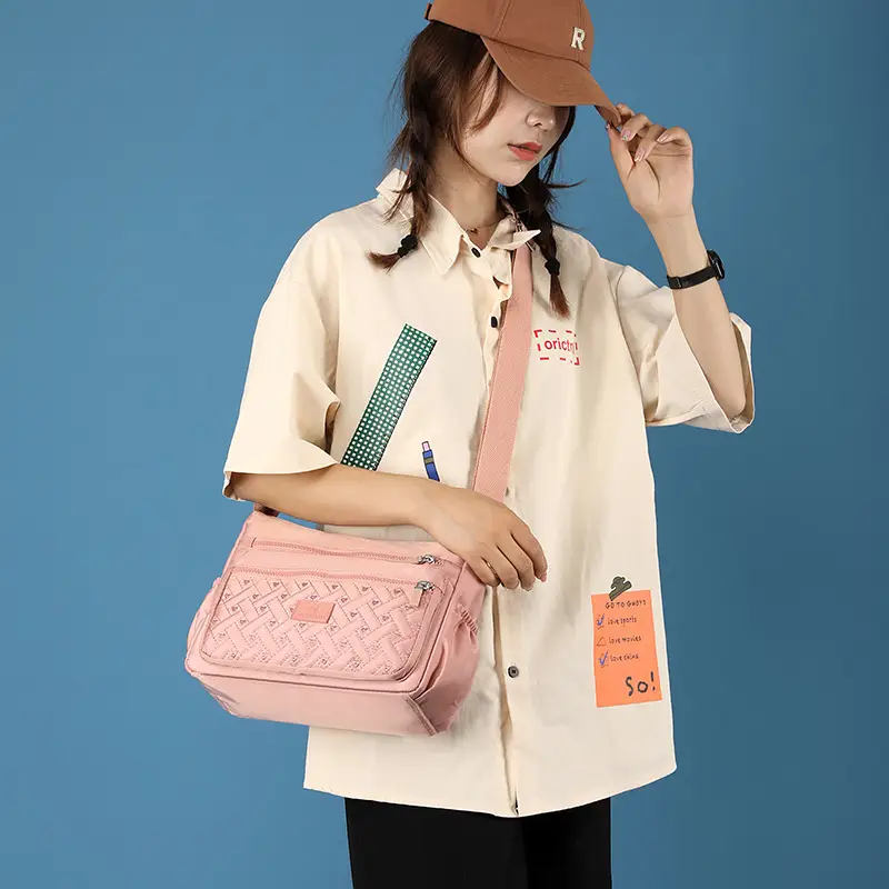 Black Embroidered Crossbody Bag for Women Travel Multi Layer - Image 9