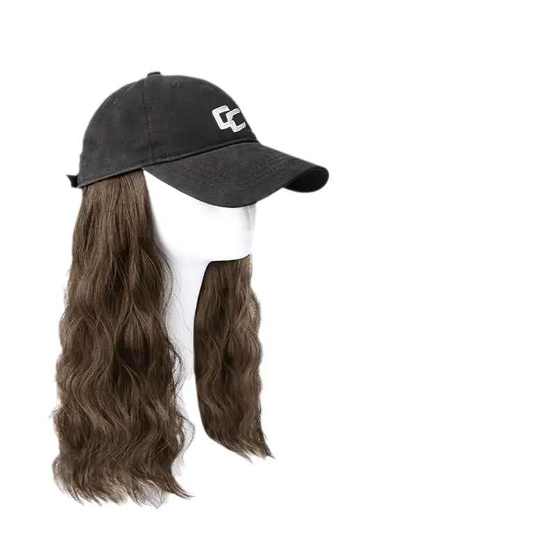 Women's Wool Roll Wig with Baseball Cap - Image 5