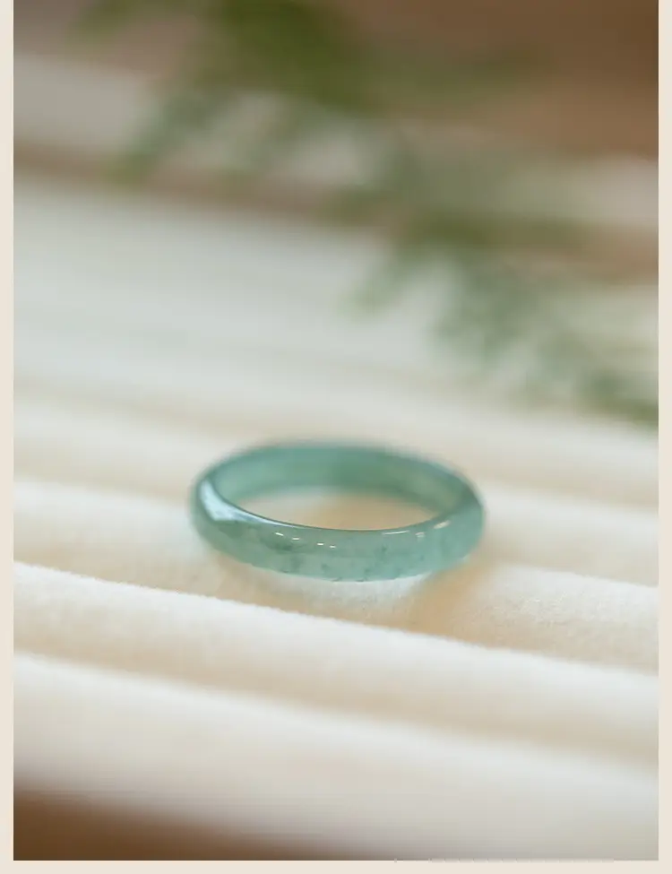Jade Ice Blue Water Ring Fine Finger Ring Women — feature 19