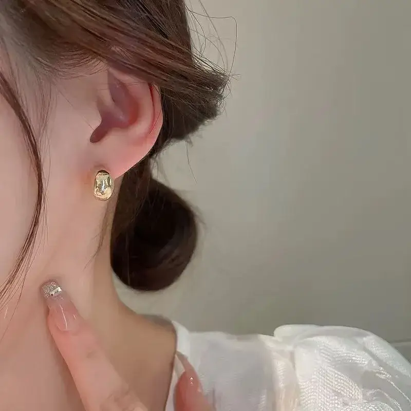 S925 Silver Bean Earrings for Women - Image 4