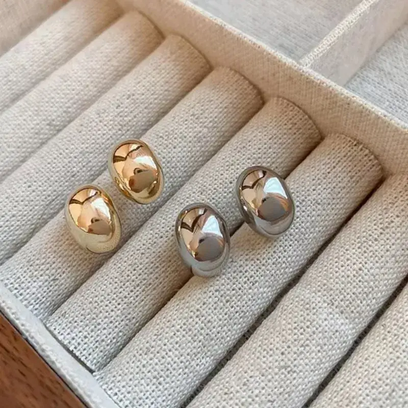 S925 Silver Bean Earrings for Women - Image 5