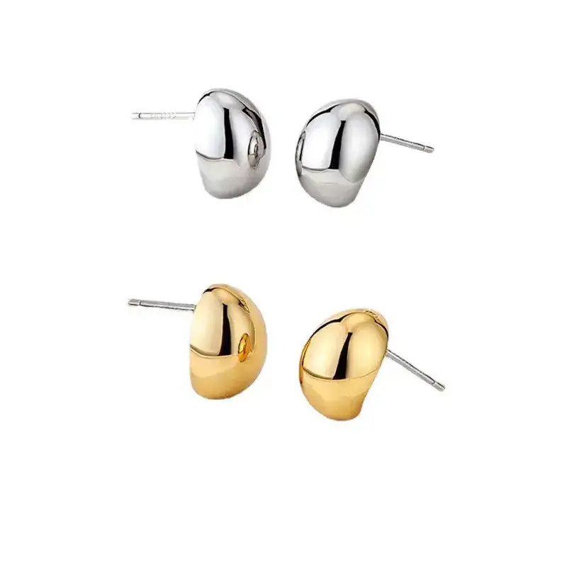 S925 Silver Bean Earrings for Women - Image 6