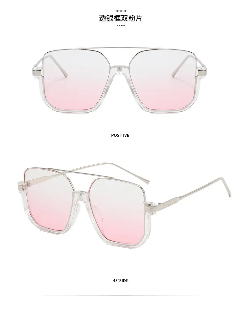 Women Anti-Blue Light Sunglasses Double Bridge Large Frame β feature 20