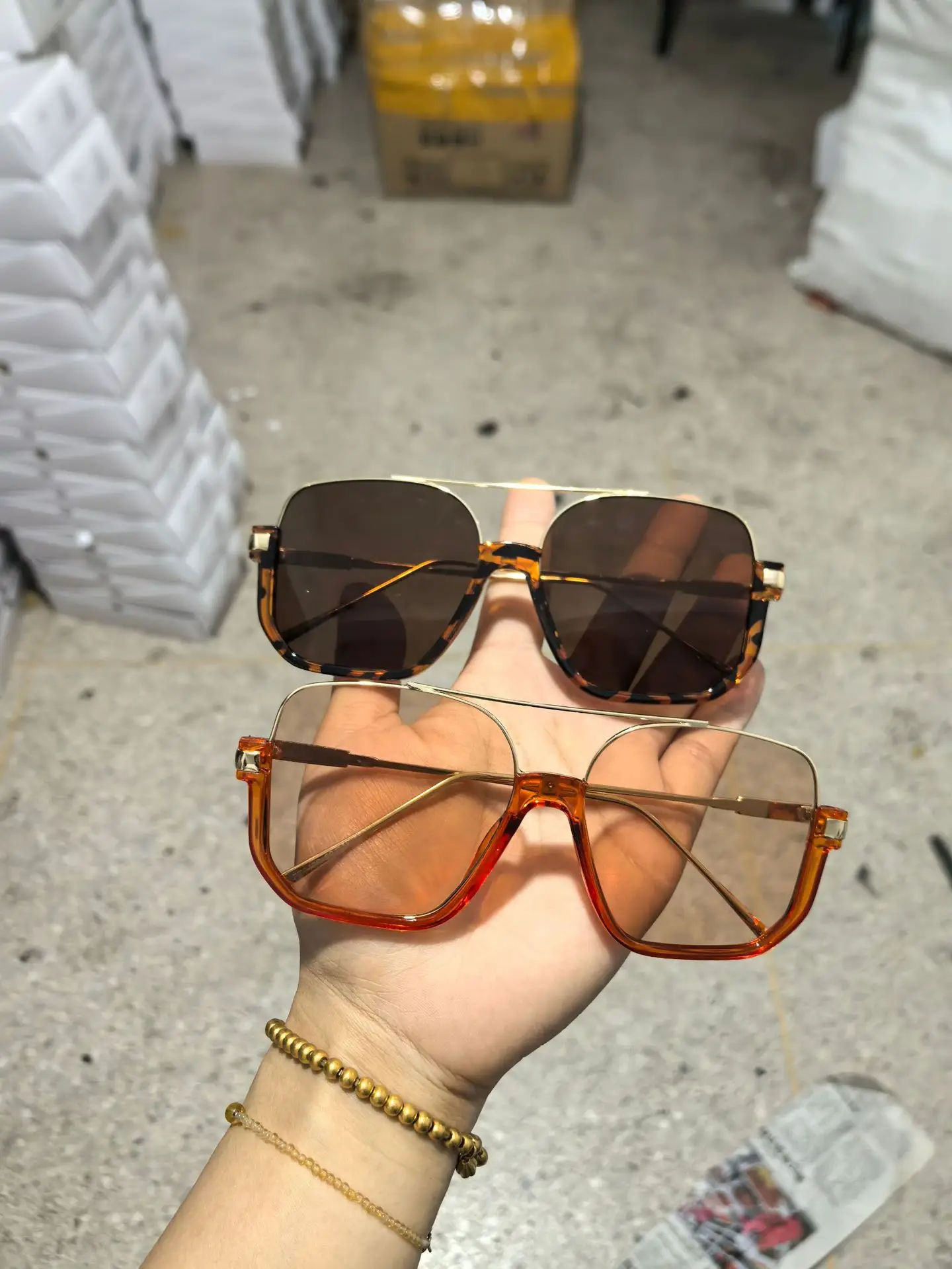 Women Anti-Blue Light Sunglasses Double Bridge Large Frame β feature 5
